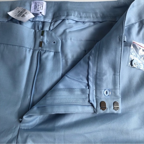 Core Life Pants Light Blue Size 14W Cropped Cotton Slash Pockets‎ New - Picture 6 of 11
